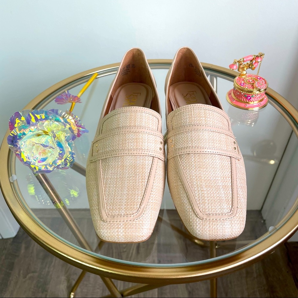 Franco Sarto Bit Strap Loafer Driving Moc Women Size 8.5 M Taupe Beige NWOB
